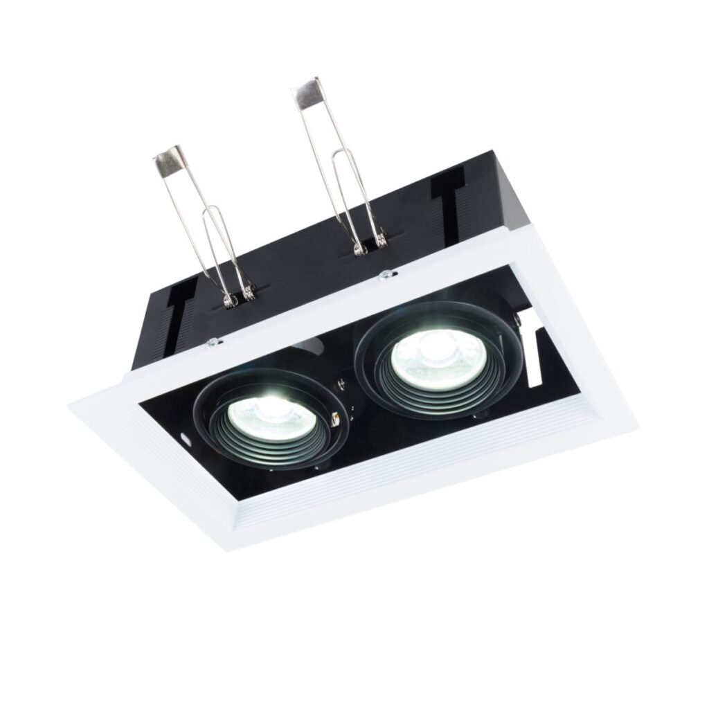 Black × White Dual Spotlight