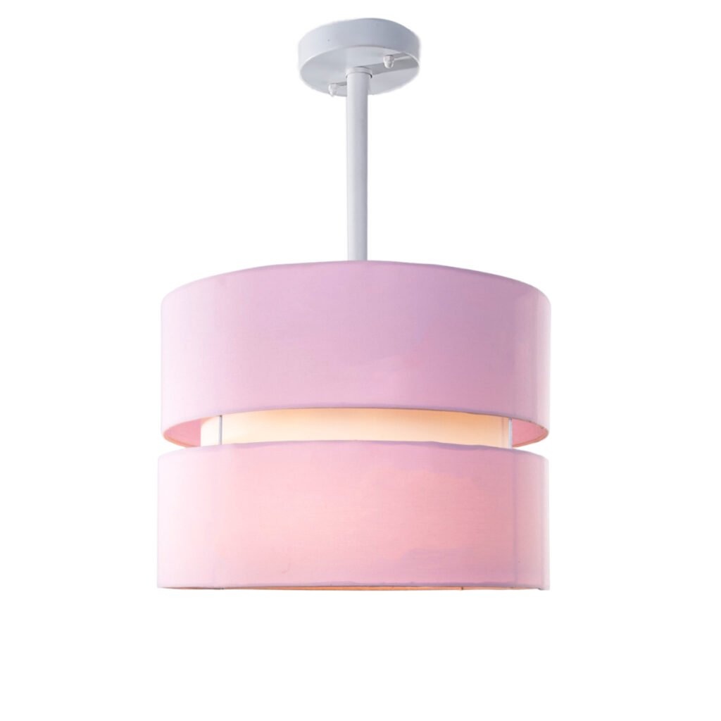 نجفة سيفو ذات 4 أضواء باللون الوردي × الأبيض الفاتح