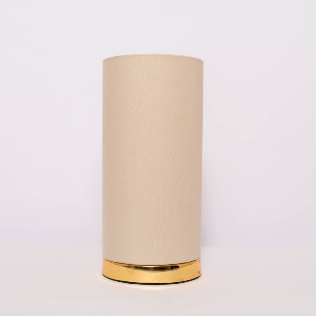 Comnect 1 Light Gold × Beige Table Lamp