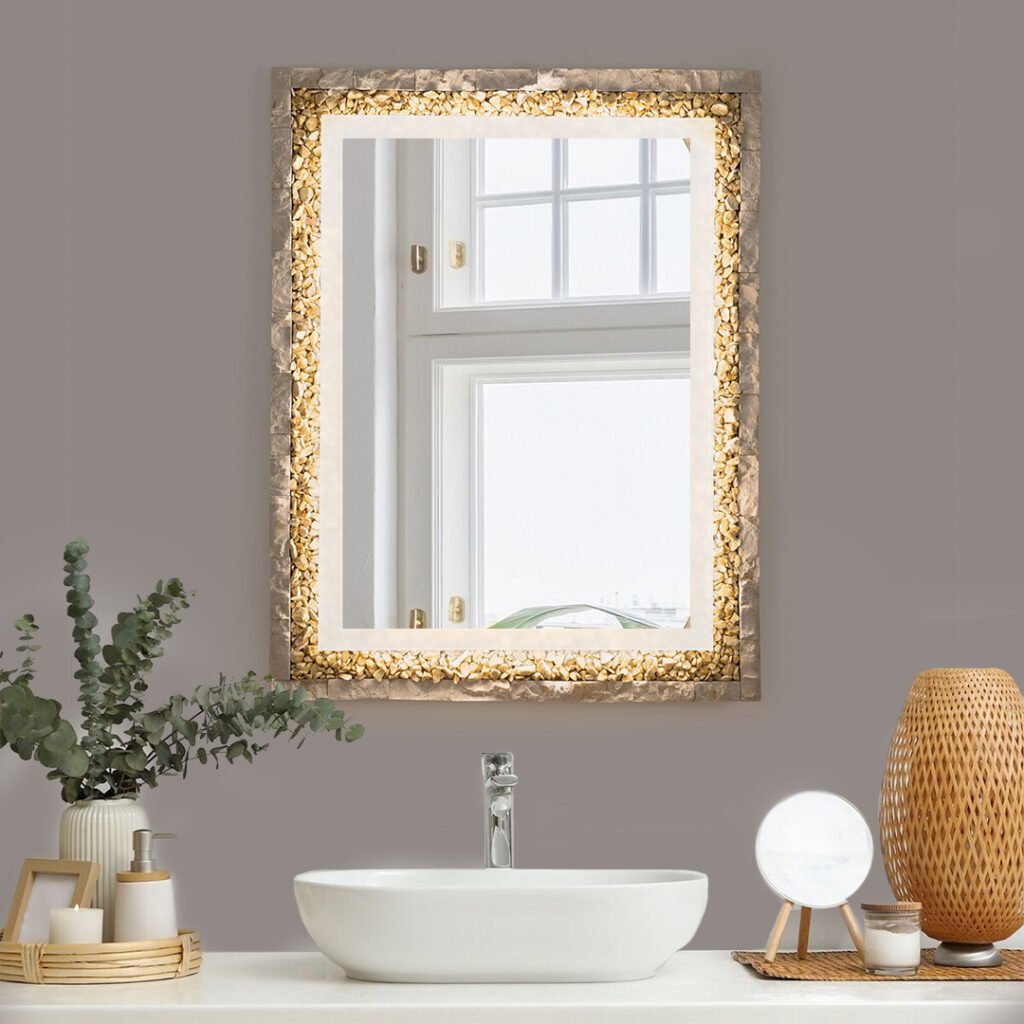 مرآة نيلور بلون بيج دافئ 60 × 80 سم