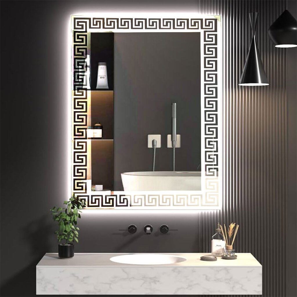 مرآة ألكريك وايت لايت 60*80 سم