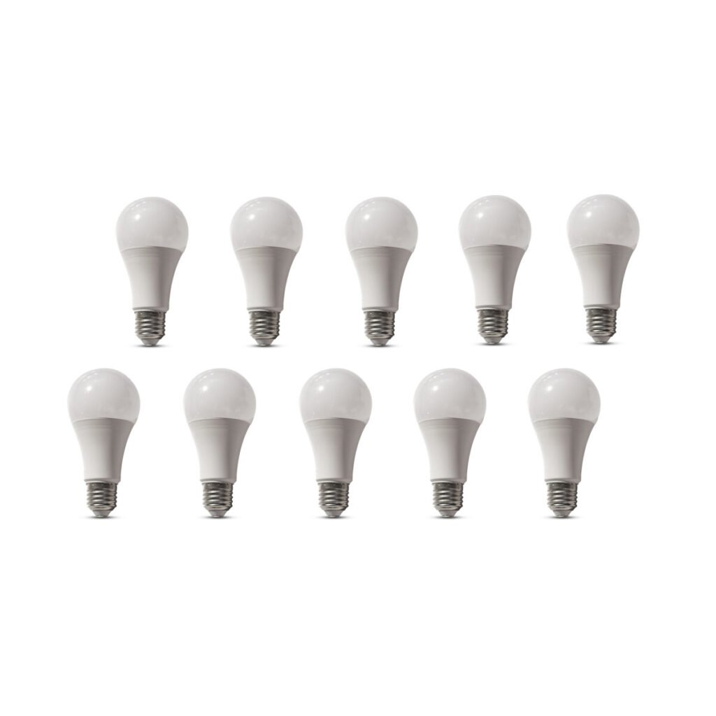9W E27 White Light LED Bulb – 10 Pieces