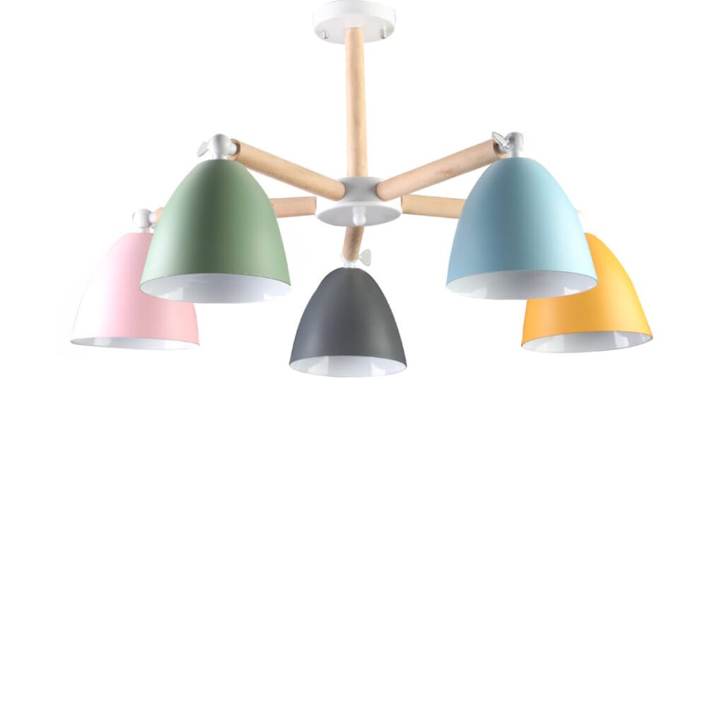 نجفة ناروتي ذات 5 مصابيح بألوان متنوعة