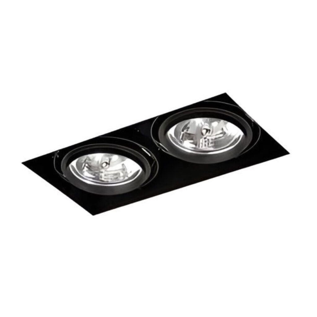Frame Spot 2 Lights Black Recessed Spot