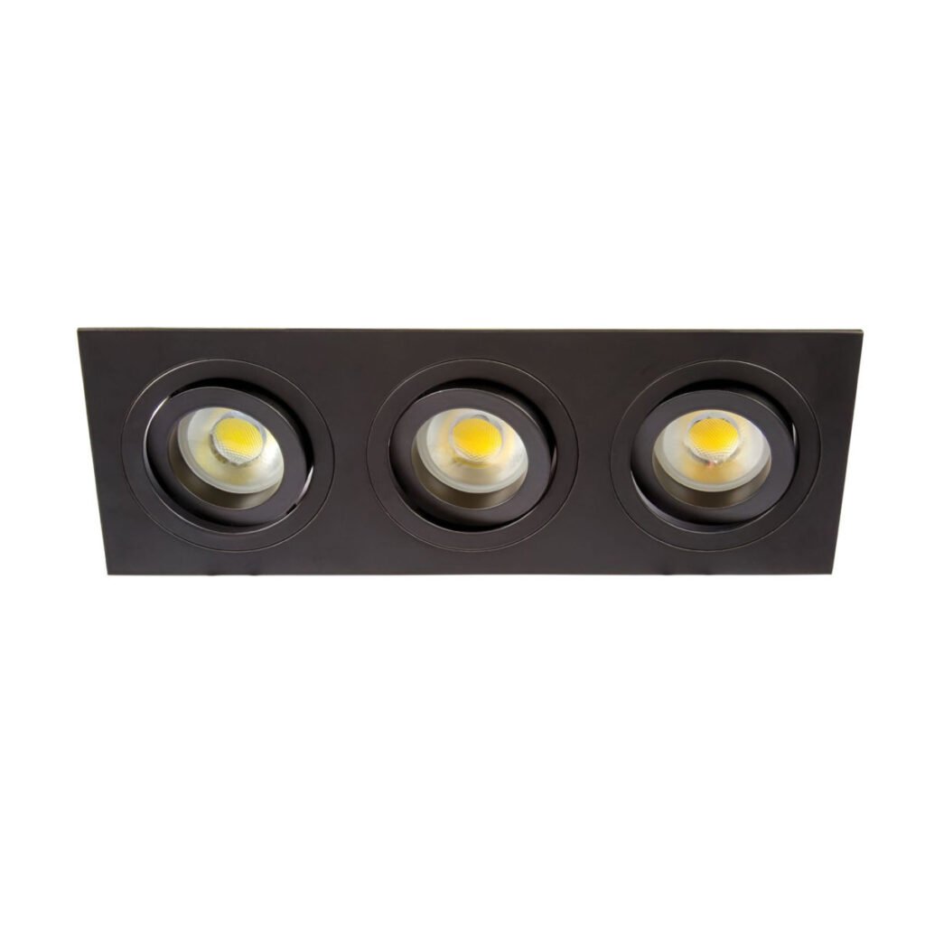 Frame Spot 3 Lights Black Recessed Spot