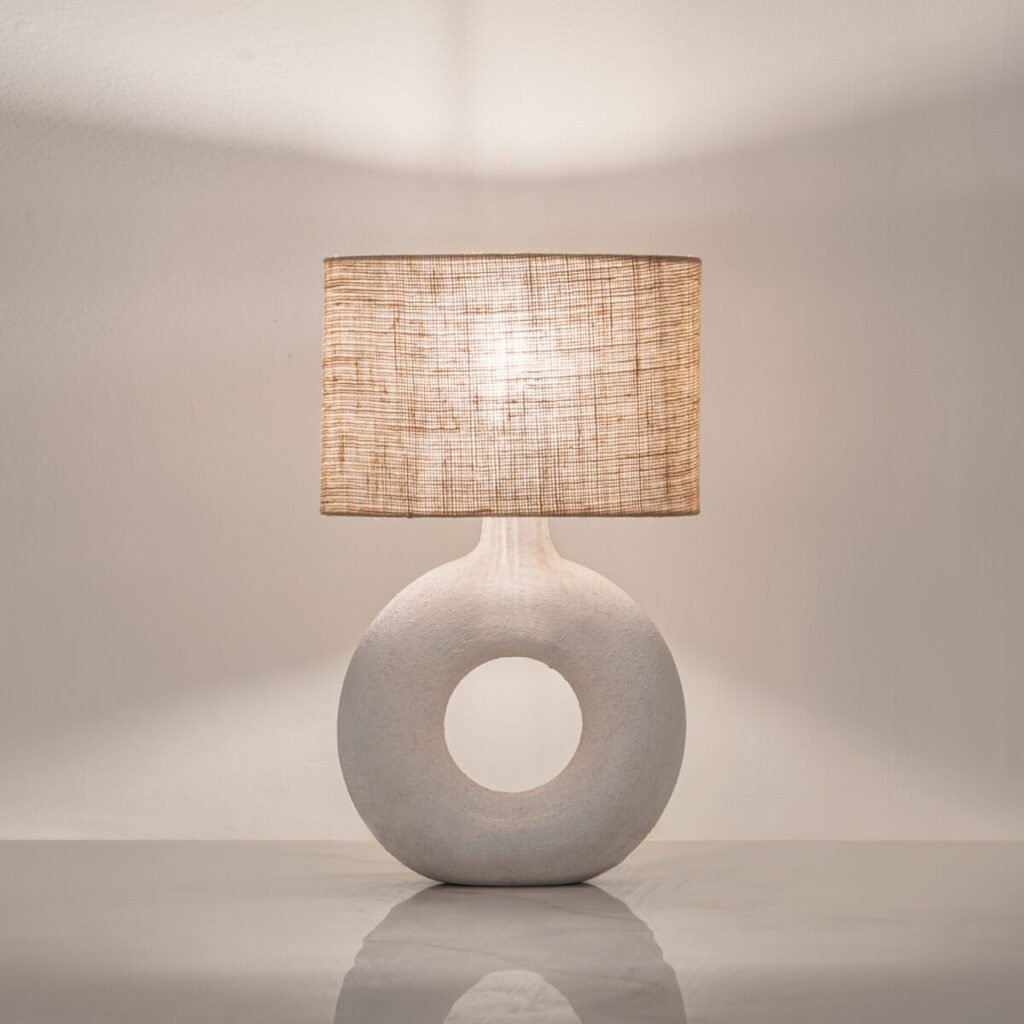 أباجورة سكات بوهو 1 ضوء أبيض × بني